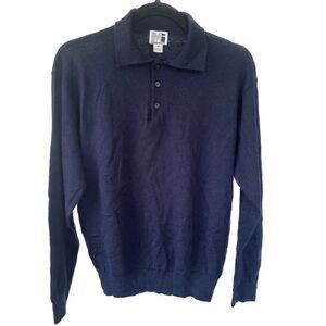 Modern Images Women's Wool Blend Long Tapered Sleeve Collar Knit Sweater M